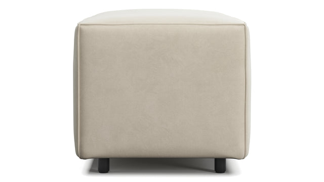 Extrasoft - Extrasoft Sectional Module, Small Armrest, Eggshell Vegan Suede