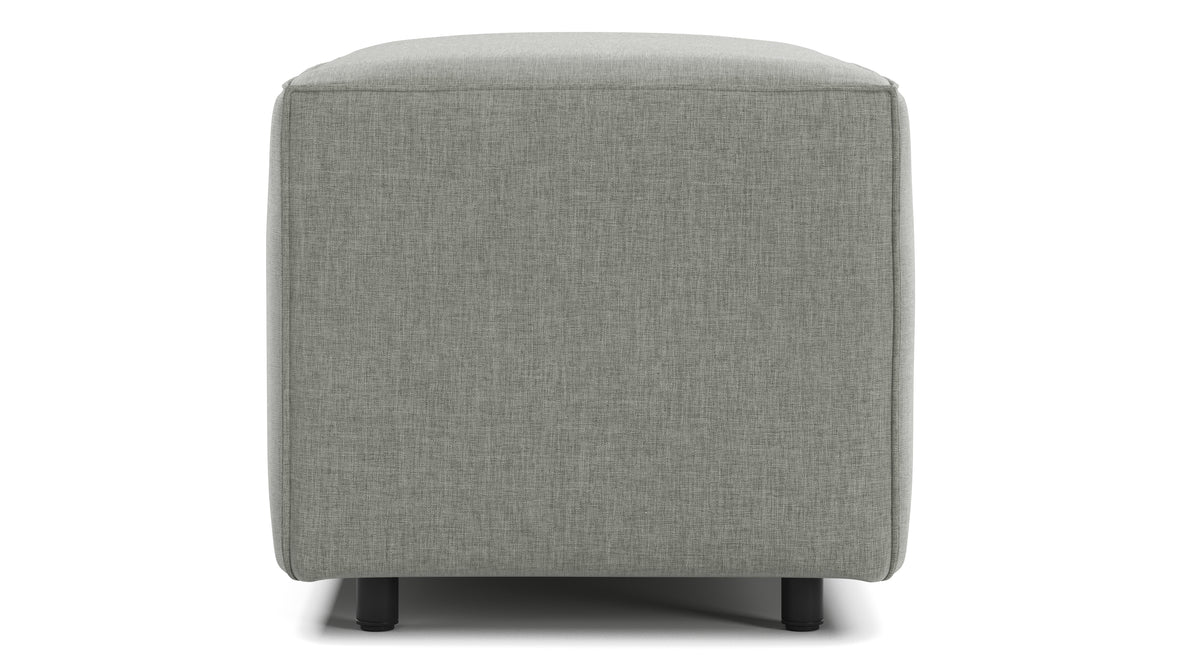 Extrasoft - Extrasoft Sectional Module, Small Armrest, Soft Gray Brushed Weave