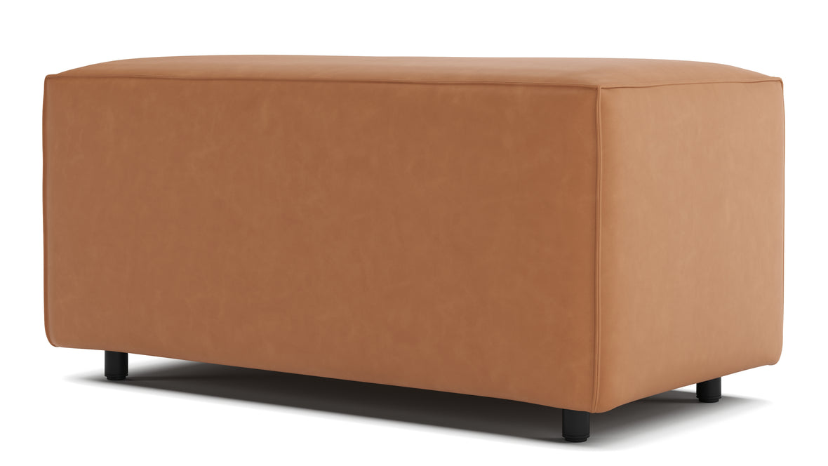 Extrasoft - Extrasoft Sectional Module, Small Armrest, Tan Vegan Leather