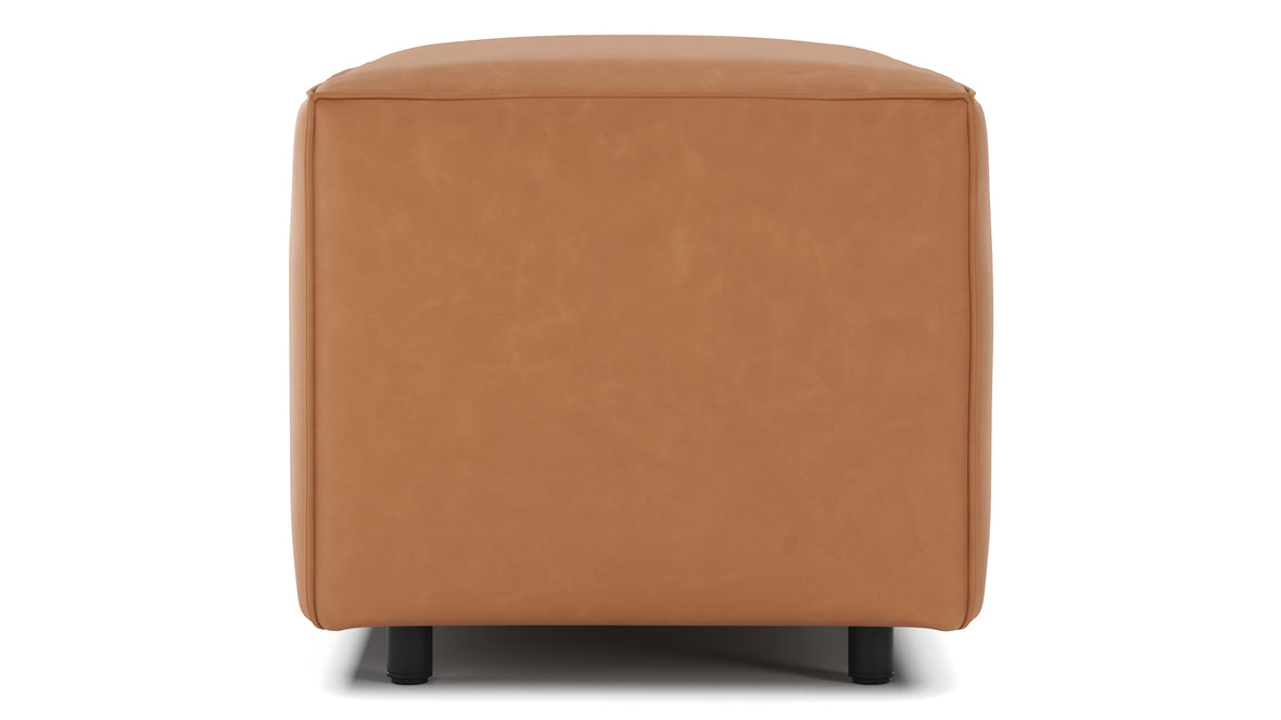 Extrasoft - Extrasoft Sectional Module, Small Armrest, Tan Vegan Leather