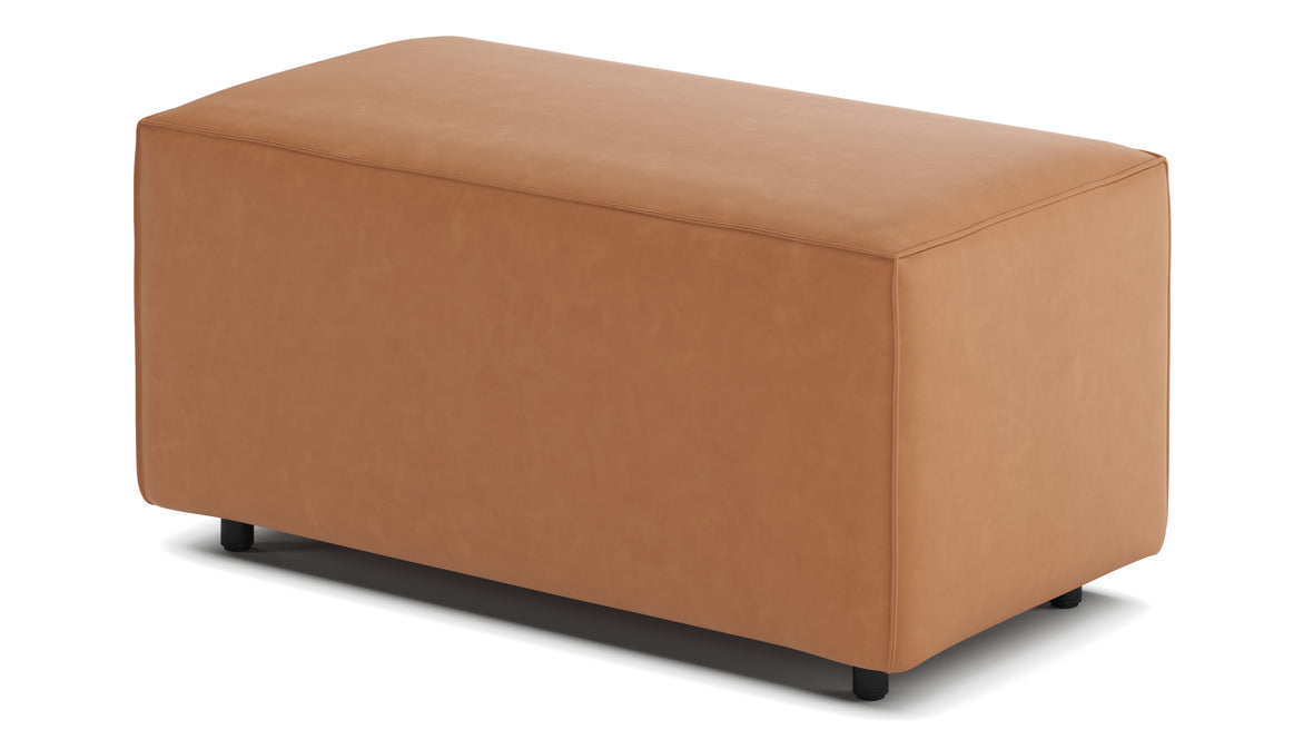 Extrasoft - Extrasoft Sectional Module, Small Armrest, Tan Vegan Leather