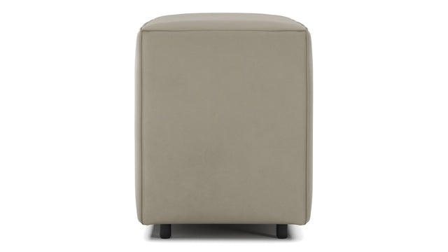 Extrasoft - Extrasoft Sectional Module, Small Backrest, Beige Gray Vegan Leather