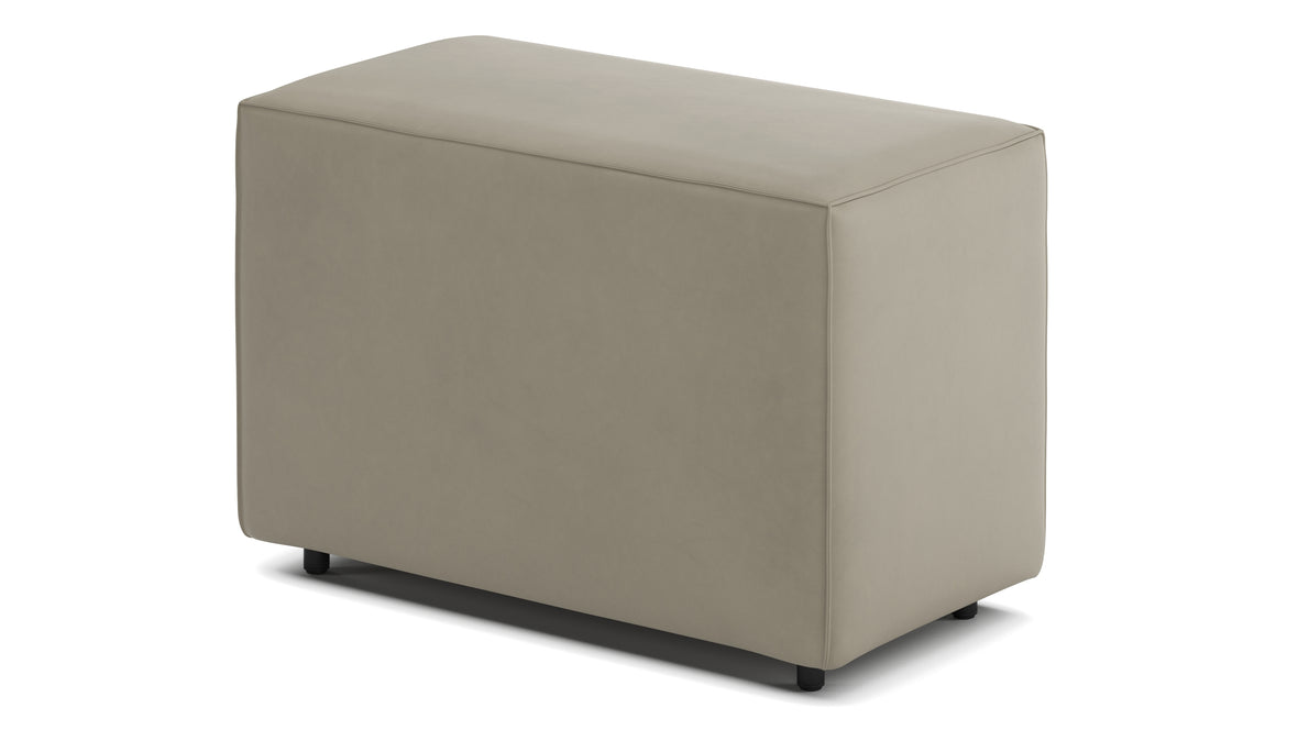 Extrasoft - Extrasoft Sectional Module, Small Backrest, Beige Gray Vegan Leather