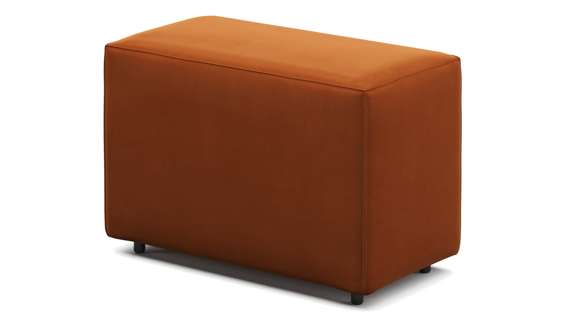 Extrasoft - Extrasoft Sectional Module, Small Backrest, Burnt Orange Velvet