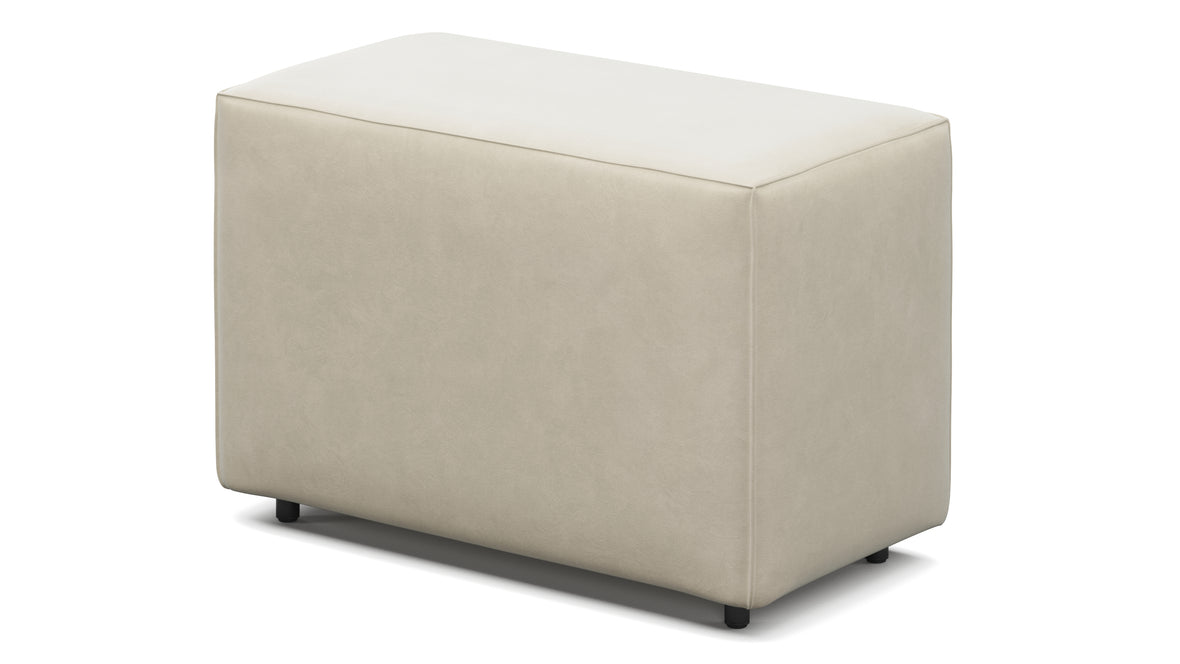 Extrasoft - Extrasoft Sectional Module, Small Backrest, Eggshell Vegan Suede