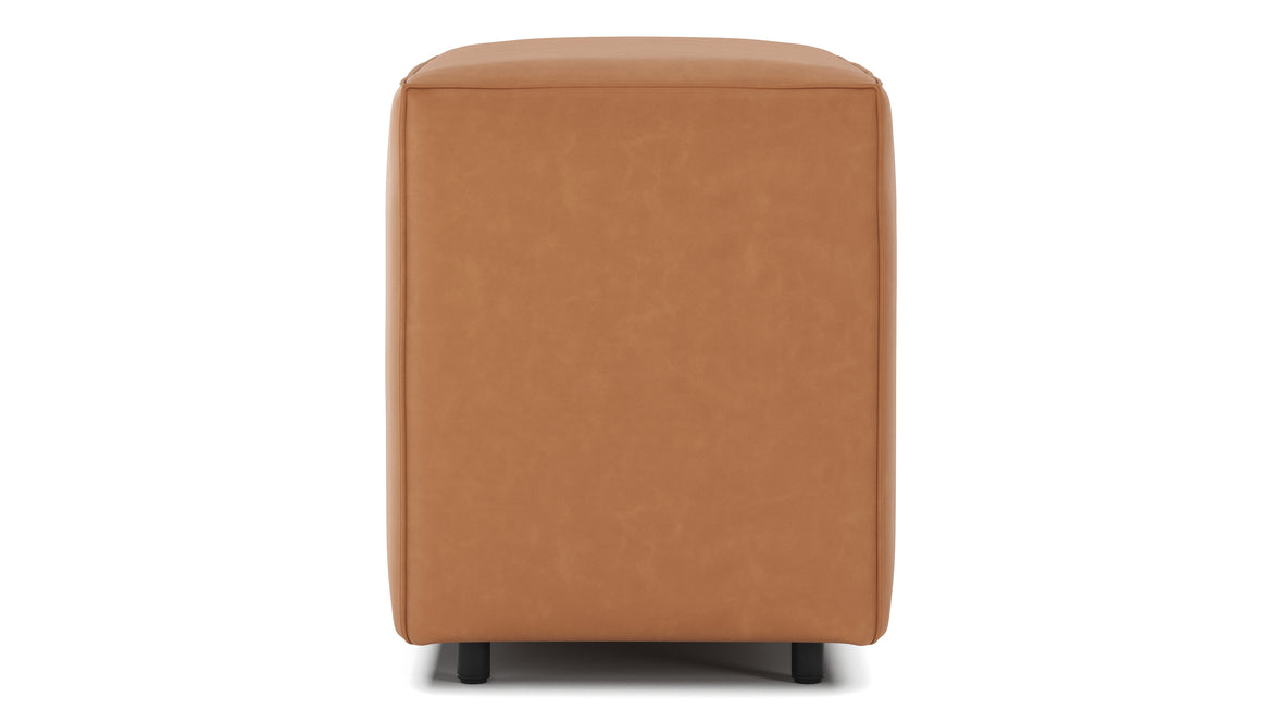 Extrasoft - Extrasoft Sectional Module, Small Backrest, Tan Vegan Leather