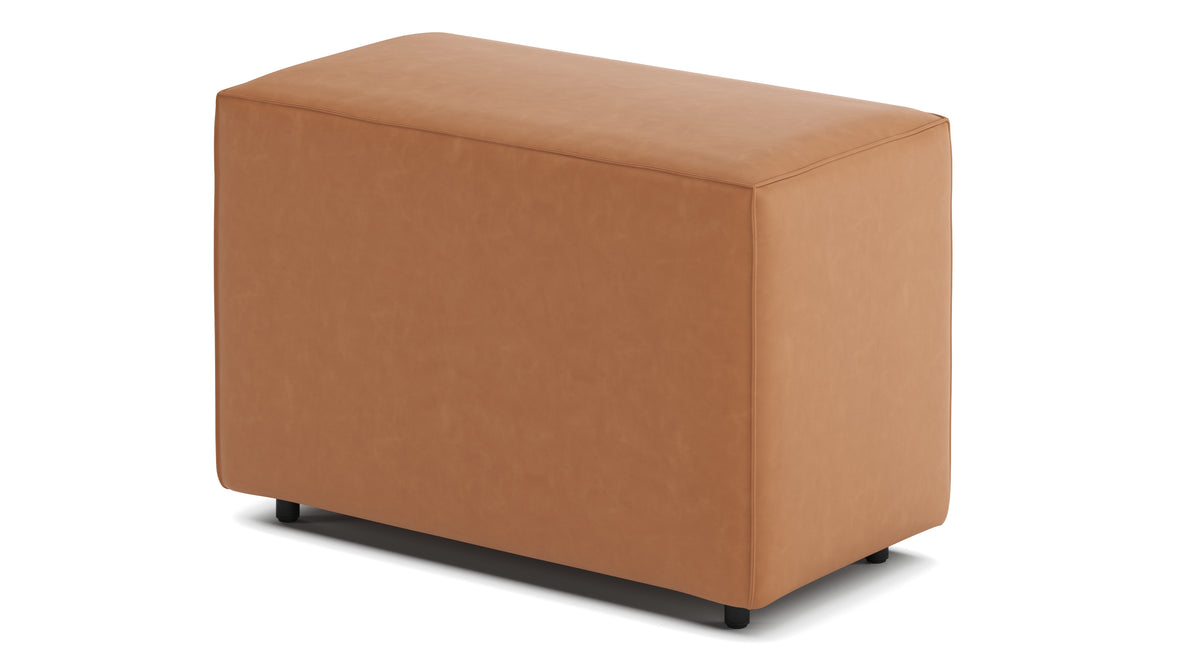 Extrasoft - Extrasoft Sectional Module, Small Backrest, Tan Vegan Leather