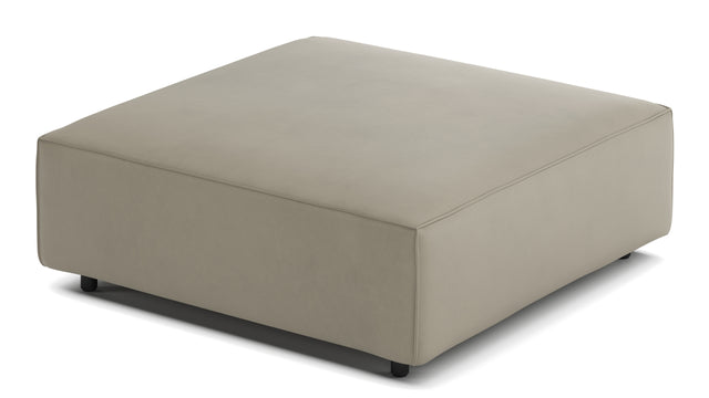 Extrasoft - Extrasoft Sectional Module, Small Seat, Beige Gray Vegan Leather