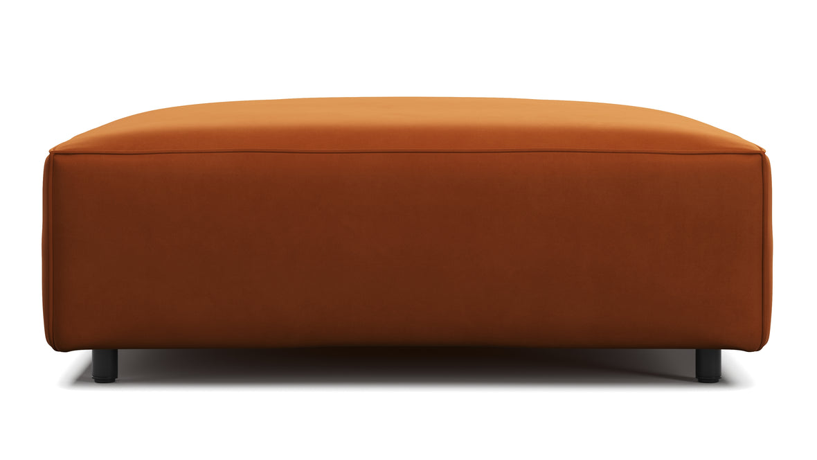 Extrasoft - Extrasoft Sectional Module, Small Seat, Burnt Orange Velvet