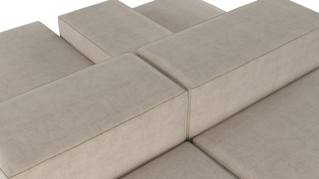 Extrasoft - Extrasoft Sectional Sofa, Combination 1, Left, Biscotti Brushed Weave