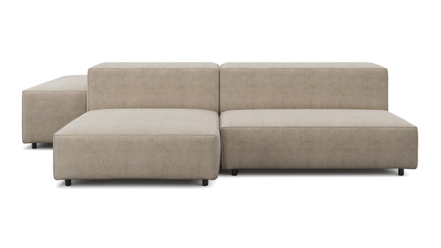 Extrasoft - Extrasoft Sectional Sofa, Combination 1, Left, Biscotti Brushed Weave