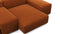 Extrasoft - Extrasoft Sectional Sofa, Combination 1, Left, Burnt Orange Velvet