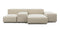 Extrasoft - Extrasoft Sectional Sofa, Combination 1, Left, Eggshell Vegan Suede