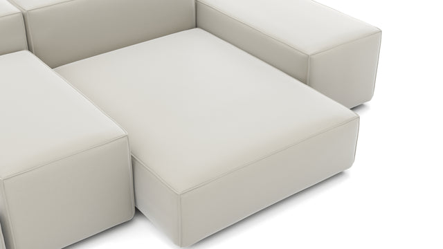 Extrasoft - Extrasoft Sectional Sofa, Combination 1, Left, Oatmeal Brushed Weave