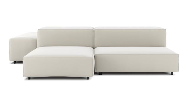 Extrasoft - Extrasoft Sectional Sofa, Combination 1, Left, Oatmeal Brushed Weave