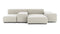 Extrasoft - Extrasoft Sectional Sofa, Combination 1, Left, Oatmeal Brushed Weave