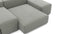 Extrasoft - Extrasoft Sectional Sofa, Combination 1, Left, Soft Gray Brushed Weave