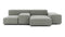 Extrasoft - Extrasoft Sectional Sofa, Combination 1, Left, Soft Gray Brushed Weave