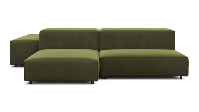 Extrasoft - Extrasoft Sectional Sofa, Combination 1, Left, Spruce Luxe Velvet