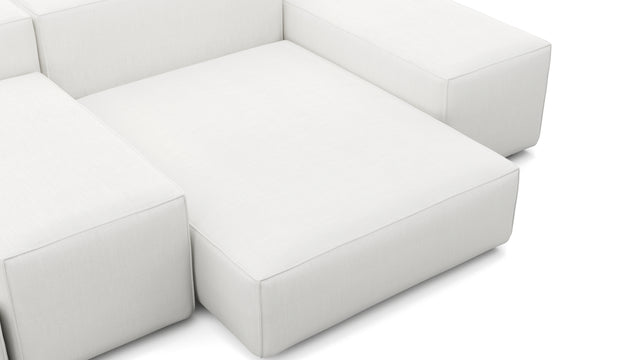 Extrasoft - Extrasoft Sectional Sofa, Combination 1, Left, White Linen