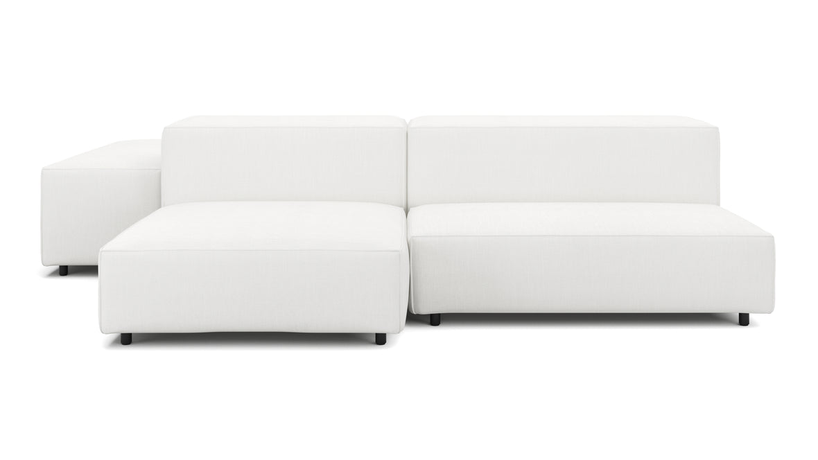 Extrasoft - Extrasoft Sectional Sofa, Combination 1, Left, White Linen