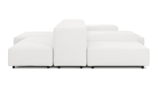 Extrasoft - Extrasoft Sectional Sofa, Combination 1, Left, White Linen