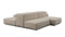 Extrasoft - Extrasoft Sectional Sofa, Combination 1, Right, Biscotti Brushed Weave