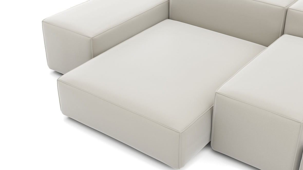 Extrasoft - Extrasoft Sectional Sofa, Combination 1, Right, Oatmeal Brushed Weave