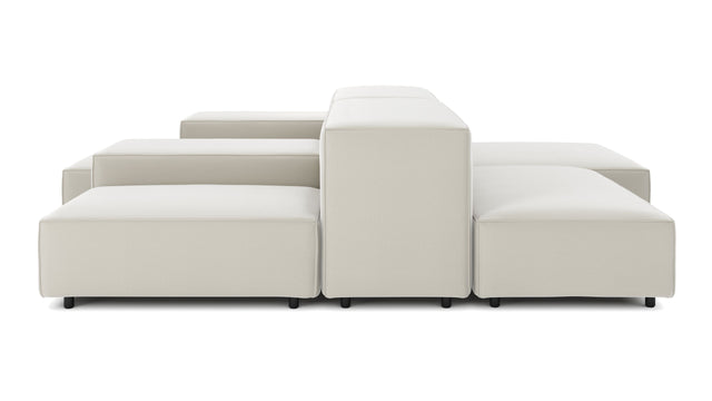 Extrasoft - Extrasoft Sectional Sofa, Combination 1, Right, Oatmeal Brushed Weave