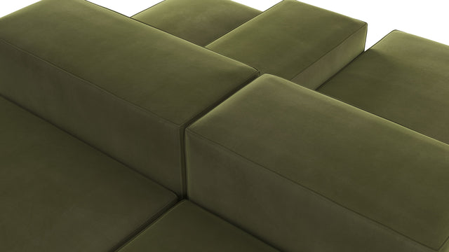 Extrasoft - Extrasoft Sectional Sofa, Combination 1, Right, Spruce Luxe Velvet