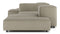 Extrasoft - Extrasoft Sectional Sofa, Combination 2, Left, Beige Gray Vegan Leather