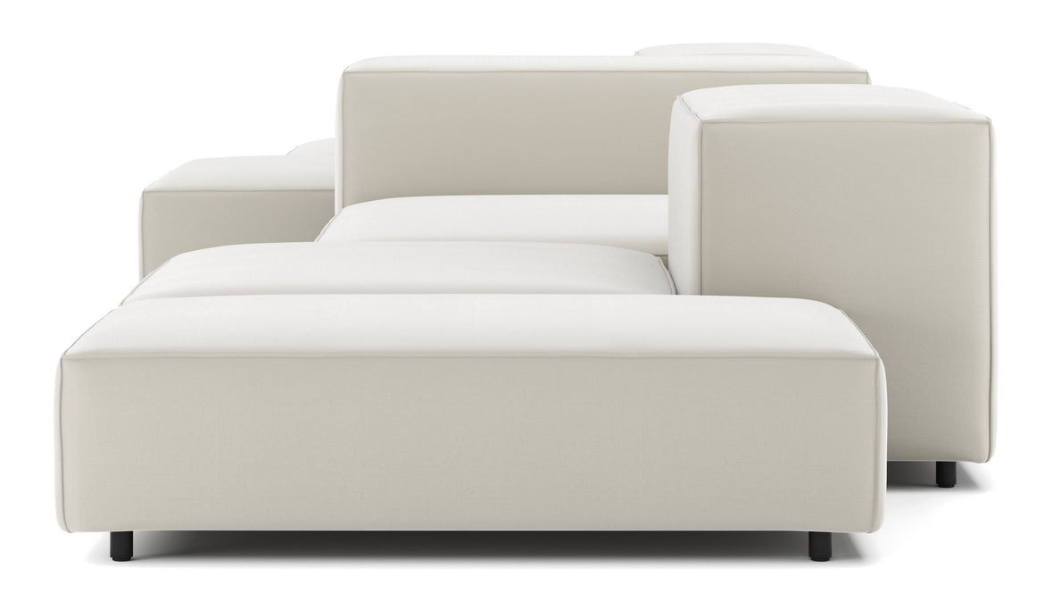 Extrasoft - Extrasoft Sectional Sofa, Combination 2, Left, Oatmeal Brushed Weave