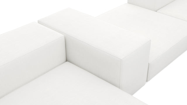 Extrasoft - Extrasoft Sectional Sofa, Combination 2, Left, White Linen