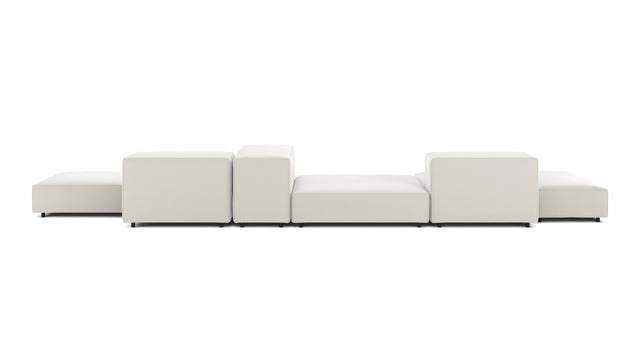 Extrasoft - Extrasoft Sectional Sofa, Combination 2, Right, Oatmeal Brushed Weave