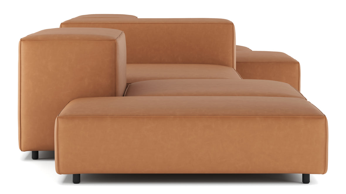 Extrasoft - Extrasoft Sectional Sofa, Combination 2, Right, Tan Vegan Leather