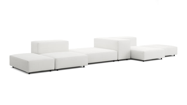 Extrasoft - Extrasoft Sectional Sofa, Combination 2, Right, White Linen