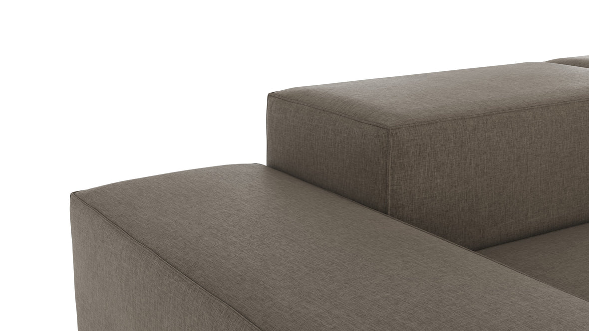 Extrasoft - Extrasoft Sectional Sofa, Large Left Corner, Coffee Brushed Weave