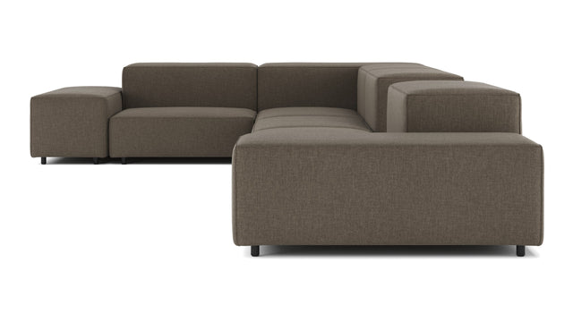 Extrasoft - Extrasoft Sectional Sofa, Large Left Corner, Coffee Brushed Weave