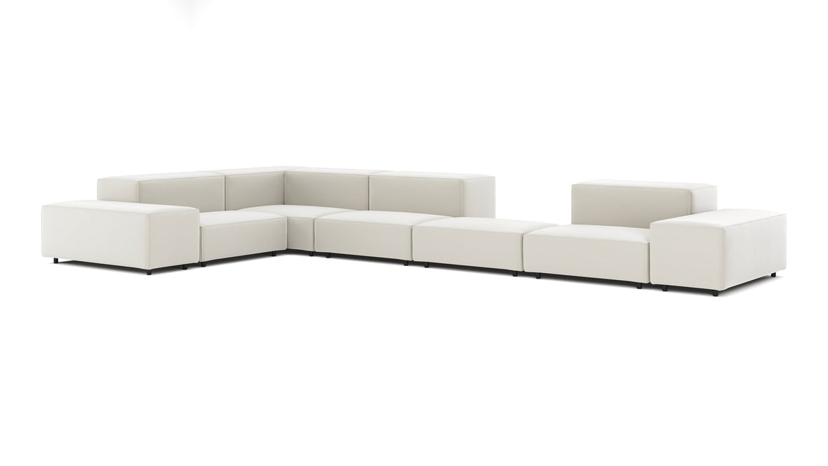 Extrasoft - Extrasoft Sectional Sofa, Large Left Corner, Oatmeal Brushed Weave