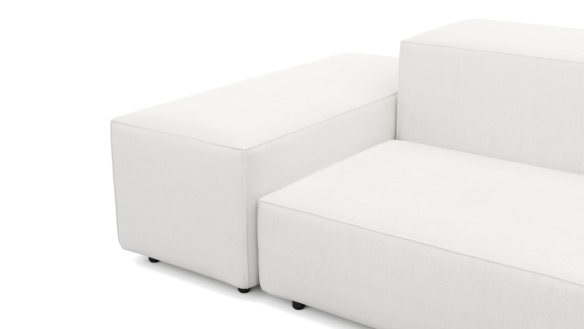 Extrasoft - Extrasoft Sectional Sofa, Large Left Corner, White Linen