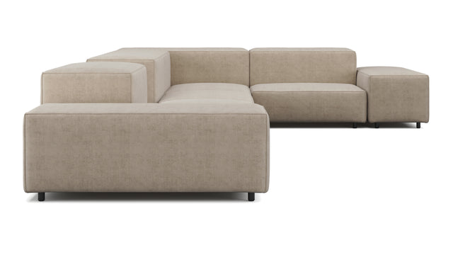 Extrasoft - Extrasoft Sectional Sofa, Large Right Corner, Biscotti Brushed Weave