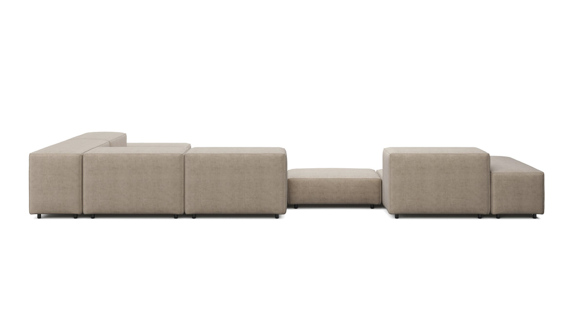 Extrasoft - Extrasoft Sectional Sofa, Large Right Corner, Biscotti Brushed Weave