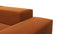 Extrasoft - Extrasoft Sectional Sofa, Large Right Corner, Burnt Orange Velvet