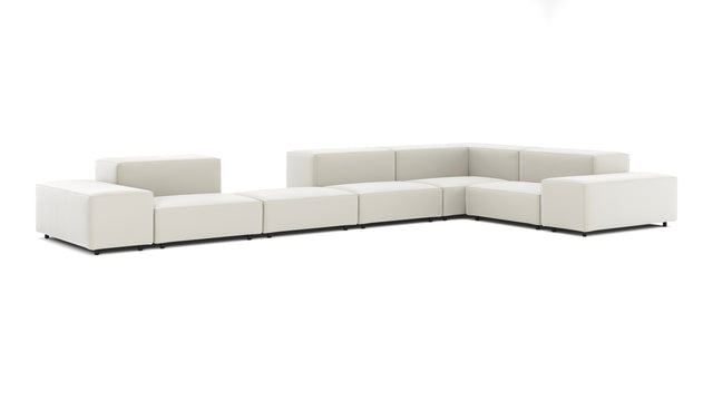 Extrasoft - Extrasoft Sectional Sofa, Large Right Corner, Oatmeal Brushed Weave