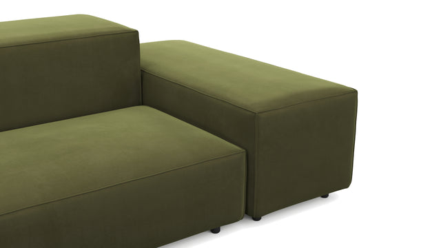 Extrasoft - Extrasoft Sectional Sofa, Large Right Corner, Spruce Luxe Velvet