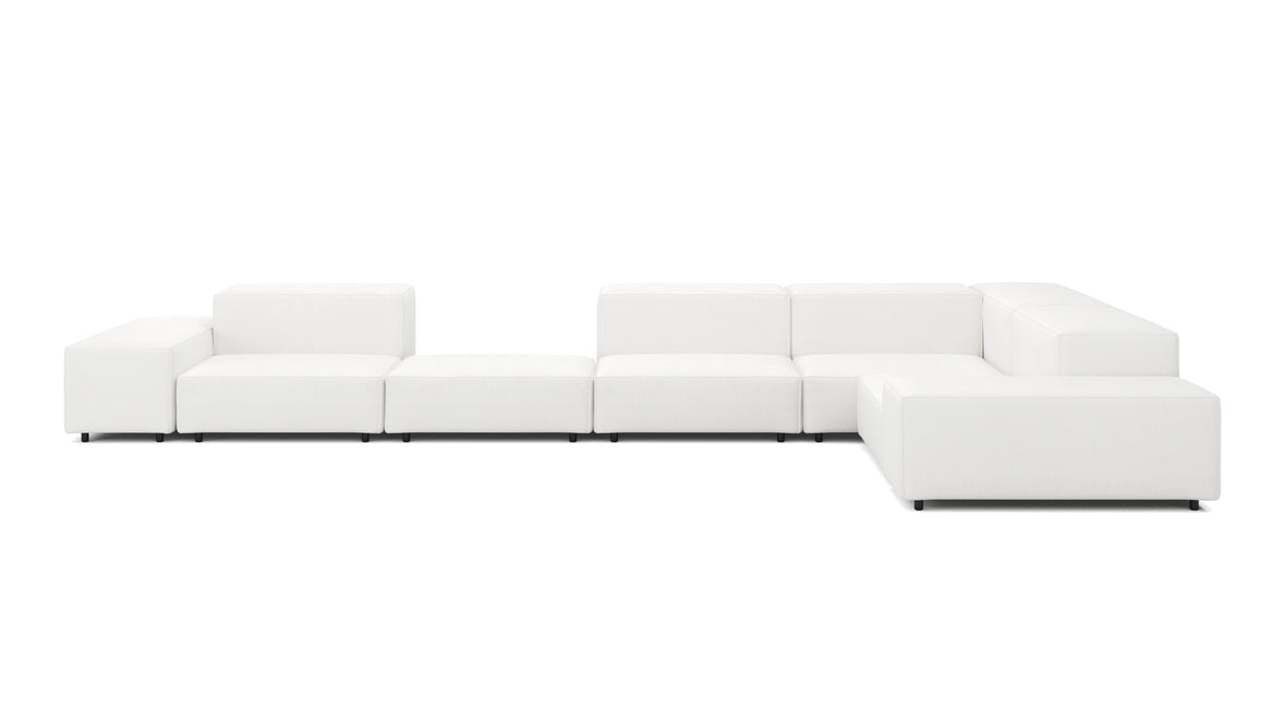 Extrasoft - Extrasoft Sectional Sofa, Large Right Corner, White Linen