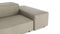 Extrasoft - Extrasoft Sectional Sofa, Left Corner, Beige Gray Vegan Leather