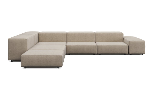 Extrasoft - Extrasoft Sectional Sofa, Left Corner, Biscotti Brushed Weave