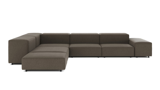 Extrasoft - Extrasoft Sectional Sofa, Left Corner, Coffee Brushed Weave