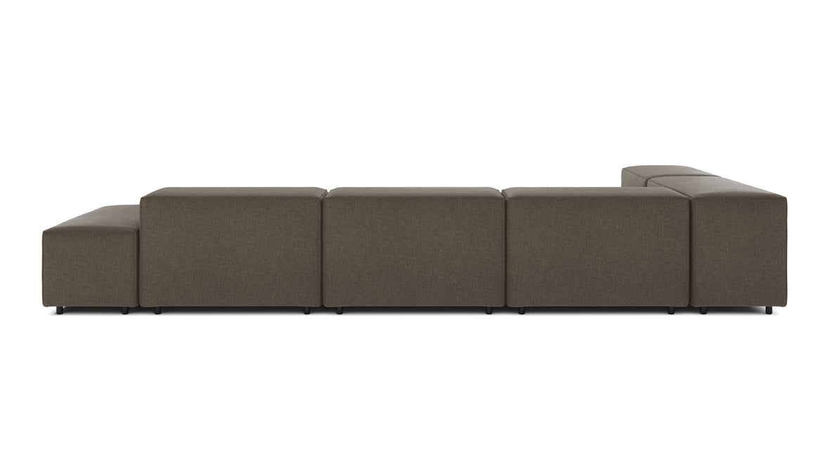 Extrasoft - Extrasoft Sectional Sofa, Left Corner, Coffee Brushed Weave